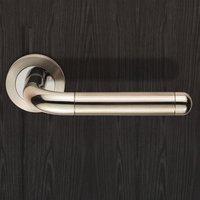 Steelworx SWL1167DUO Shore Lever Latch Handles on Round Rose