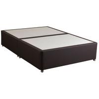 Sweet Dreams Amber Faux Leather Divan Base - Single - Platform - Chocolate - 2 Drawers