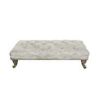 The Derwent Collection Fabric Buttoned Footstool