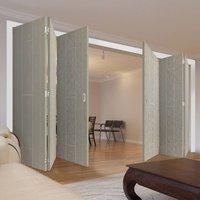 Thrufold Nuance Viridis Cream Flush 3+3 Folding Door - Pre-finished