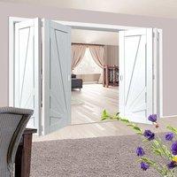 Thrufold Calypso Aurora Shaker White 2+2 Folding Door