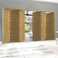 Thrufold Augusta Oak 3+3 Folding Door - Prefinished