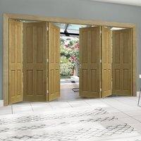 Thrufold Bury Oak 3+3 Folding Door - Prefinished