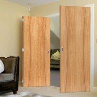 Thrufold Arcos Oak 2+1 Folding Door - Prefinished