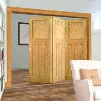 Thrufold Cambridge Period Oak 3+0 Folding Door - Unfinished