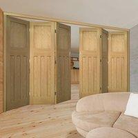 Thrufold Cambridge Period Oak 3+3 Folding Door - Unfinished