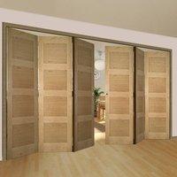 Thrufold Coventry Shaker Oak 3+3 Folding Door - Unfinished