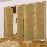 Thrufold Cadiz Oak 3+1 Folding Door - Prefinished