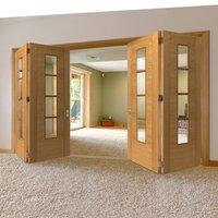 Thrufold Bela Oak 2+2 Folding Door - Prefinished