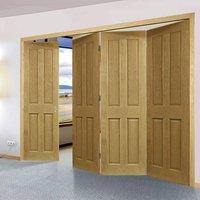 Thrufold Bury Oak 3+1 Folding Door - Prefinished