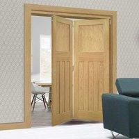 Thrufold Cambridge Period Oak 2+0 Folding Door - Unfinished