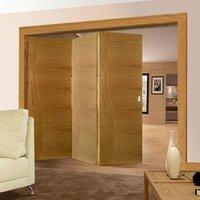 Thrufold Cadiz Oak 3+0 Folding Door - Prefinished