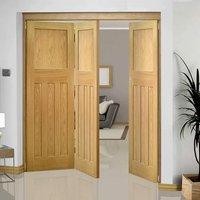 Thrufold Cambridge Period Oak 2+1 Folding Door - Unfinished