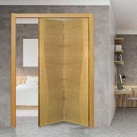 Thrufold Cadiz Oak 2+0 Folding Door - Prefinished