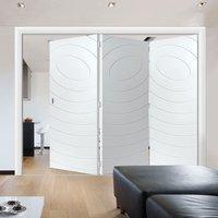 Thrufold Eclipse White 3+0 Folding Door