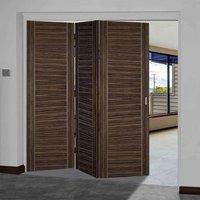 Thrufold Calgary Flush Abachi Wood 3+0 Folding Door - Prefinished