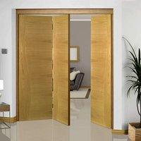 Thrufold Cadiz Oak 2+1 Folding Door - Prefinished