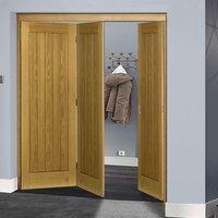 Thrufold Bury Oak 2+1 Folding Door - Prefinished