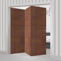 Thrufold Ravenna Walnut Flush 3+0 Folding Door - Prefinished