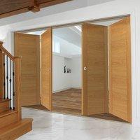 Thrufold Tigris Oak 2+2 Folding Door - Prefinished