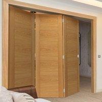 Thrufold Tigris Oak 3+0 Folding Door - Prefinished