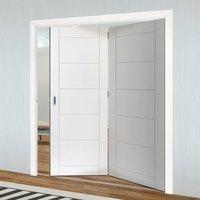 Thrufold Apollo White 2+0 Folding Door