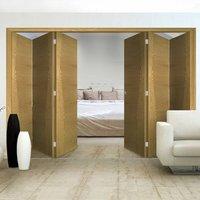 Thrufold Cadiz Oak 3+3 Folding Door - Prefinished