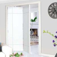 Thrufold Lyric White 2+0 Folding Door