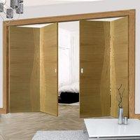 Thrufold Cadiz Oak 2+2 Folding Door - Prefinished