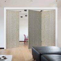 Thrufold Nuance Viridis Cream Flush 2+1 Folding Door - Pre-finished