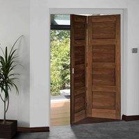 Thrufold Coventry Walnut Shaker 2+0 Folding Door - Prefinished