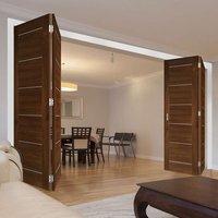 Thrufold Valencia Walnut 2+2 Folding Door - Prefinished