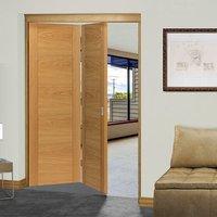 Thrufold Tigris Oak 2+0 Folding Door - Prefinished