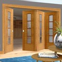 Thrufold Bela Oak 3+1 Folding Door - Prefinished