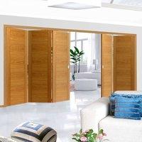 Thrufold Tigris Oak 3+2 Folding Door - Prefinished