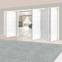 Thrufold Apollo White 3+3 Folding Door