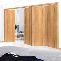 Thrufold Arcos Oak 3+1 Folding Door - Prefinished