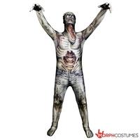 The Zombie Morph Monster Adult Unisex Cosplay Costume Large Morphsuit