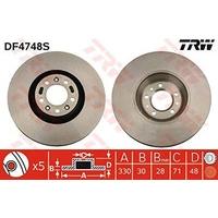 TRW DF4748S Brake Disc Single