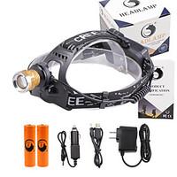 U'King ZQ-X839GO#7-EU 2 CREE XPE Natural/ UV Purple 4Mode Zoomable Multifunction Headlamp Bicycle Light Kit