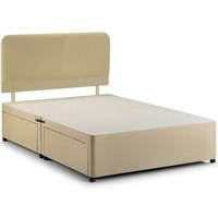 Universal Suede Deluxe Divan Base Double - No Drawers - Black