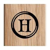 Uppercase Alphabet Letter H Stamp 3.8 x 3.8 cm