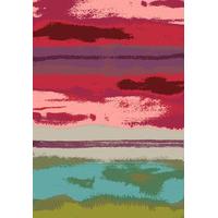 Valdivia Pink, Multi Contemporary Modern Rug