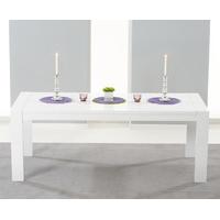 Verde 200cm White High Gloss Extending Dining Table