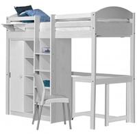 Verona Maximus Whitewash Pine with Central Ladder High Sleeper Bed Set 2