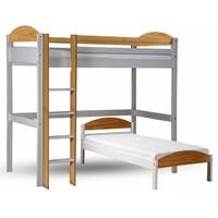 Verona Maximus Whitewash Pine and Antique L Shape High Sleeper Bed