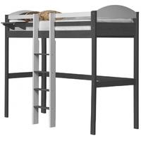 Verona Maximus Graphite Pine and White with Central Ladder High Sleeper Bed