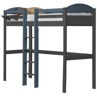 Verona Maximus Graphite Pine and Blue with Central Ladder High Sleeper Bed