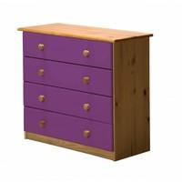 Verona 4 Drawer Chest Purple