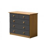 Verona 3 plus 2 Drawer Chest Graphite